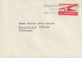 Flugpost Brief-Winterthur-Kradolf-1944