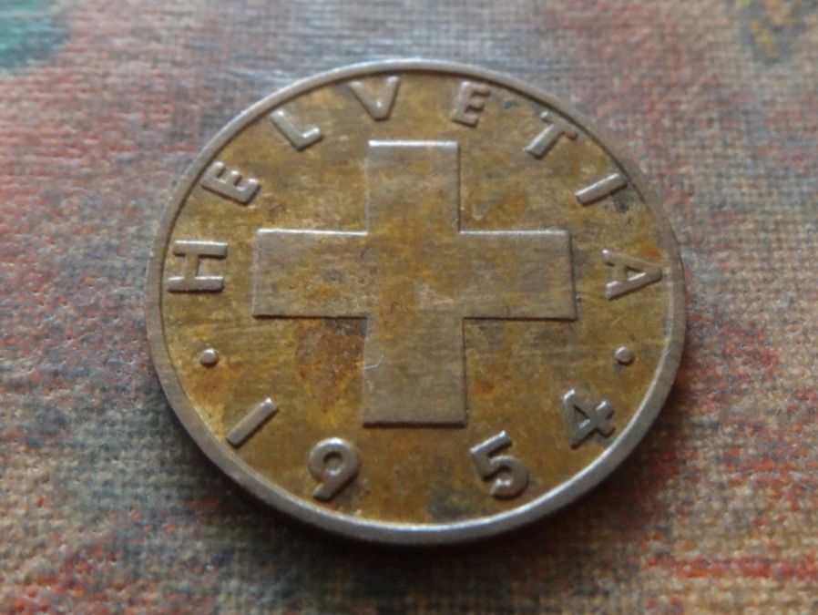 Tutti le monete: 2 Rp. 1954  (A) – Usato da Romanel-sur-Lausanne venduto da Swift13