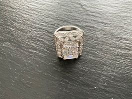 Silberring Cocktailring mit Zirkonia