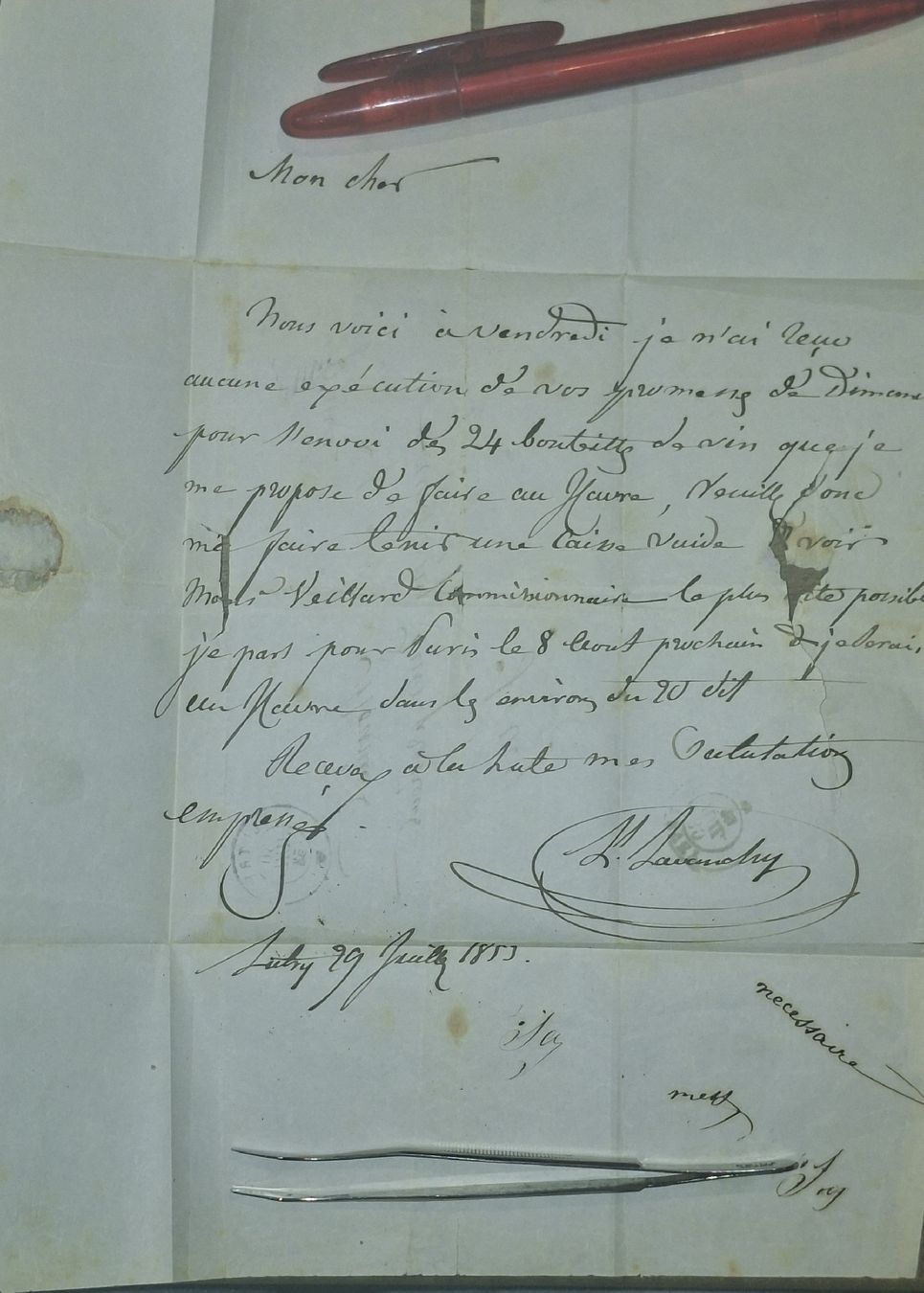 Alle Briefmarken: Rayonbrief 16II Typ 3 D - RO Lutri - Vevey – Gebraucht aus Balgach von SIMEON27 3