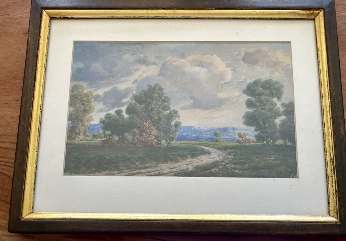 Gemälde: Schönes Aquarell von Friedrich Hasselwander – Gebraucht aus Ottikon von san_w99n 4