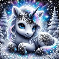 Diamond Painting- Zauberwald- Einhorn 80x80 cm