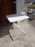 Klapptisch für Balkon oder Garten, weiss Metall