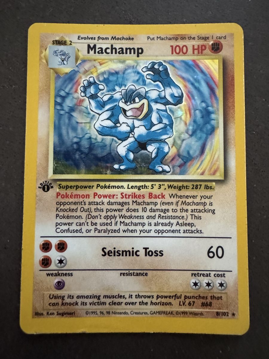 Pokémon Sammelbilder & Trading cards: Machamp Base Set 1st Ed - Ab 1 .- – Gebraucht aus Cadro von kiks27
