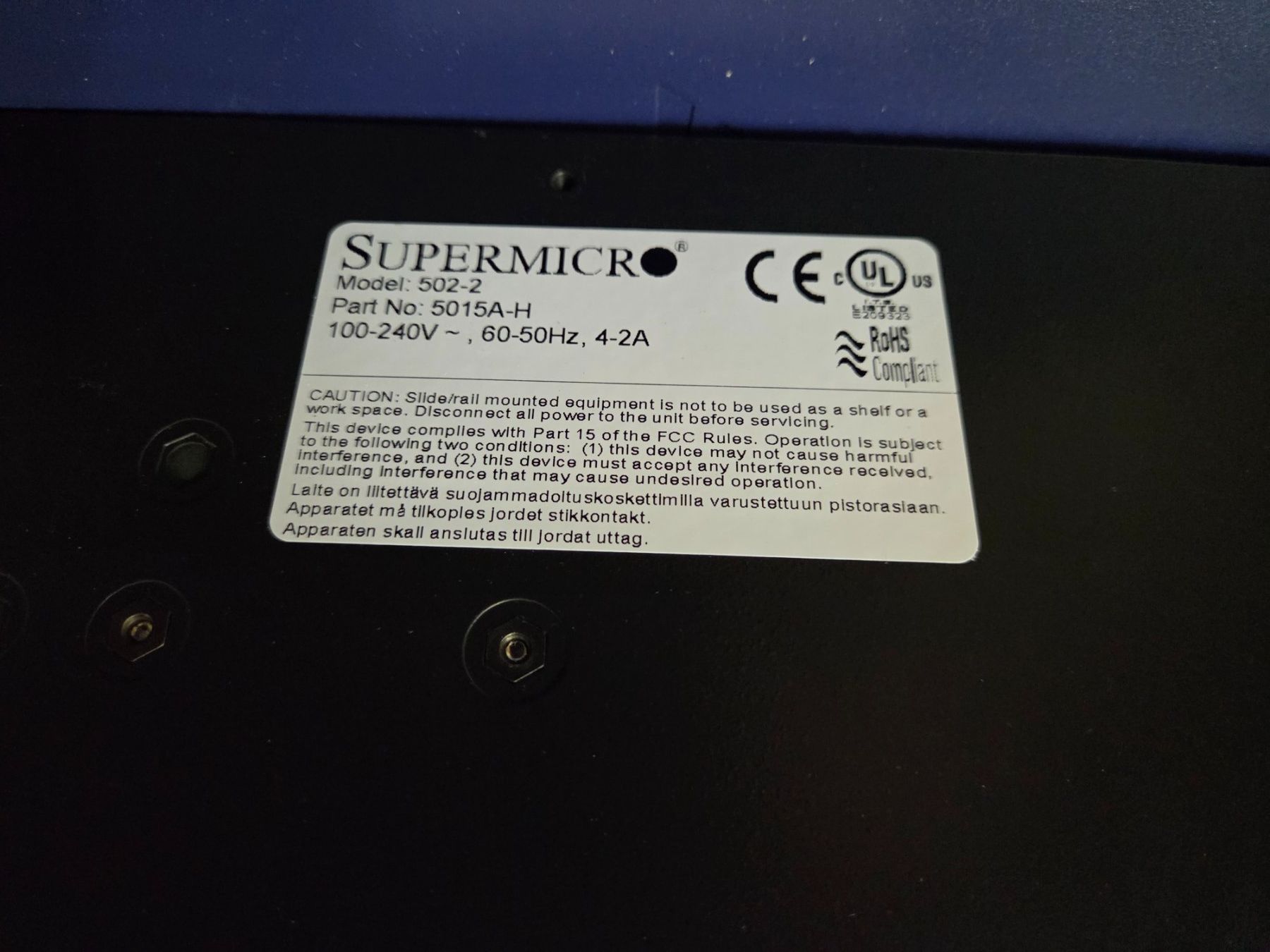 Supermicro Server: Supermicro 502-2 Server 1HE Rackmount gebraucht – Usato da Zürich venduto da Alibaba1234 4