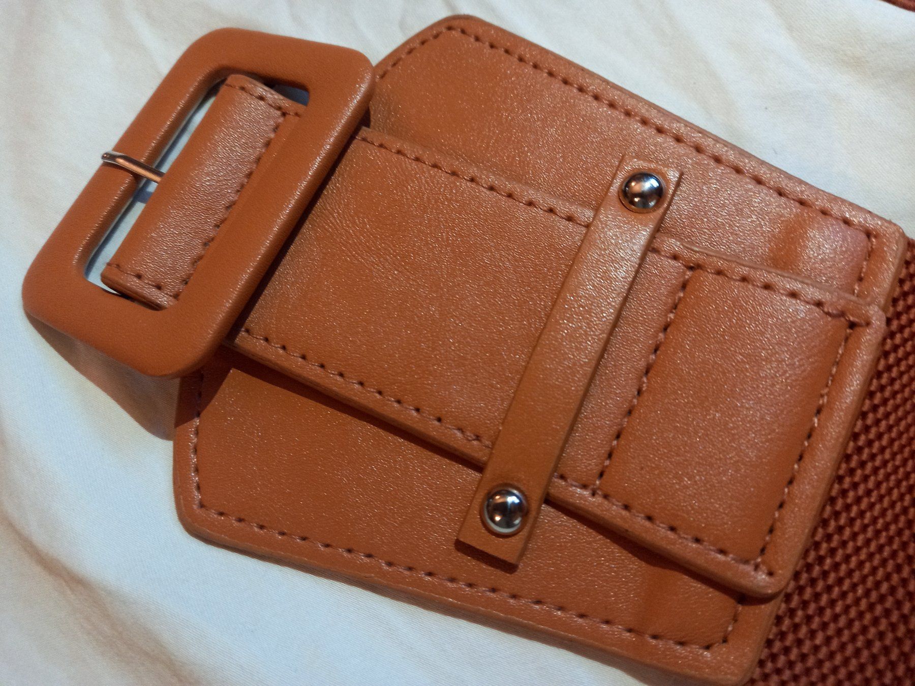 Cinture: Breiter elastischer Gürtel quadratische Schnalle – Nuovo e nell'imballaggio originale da Lausanne venduto da FASHION-WORLD-SHOP 5