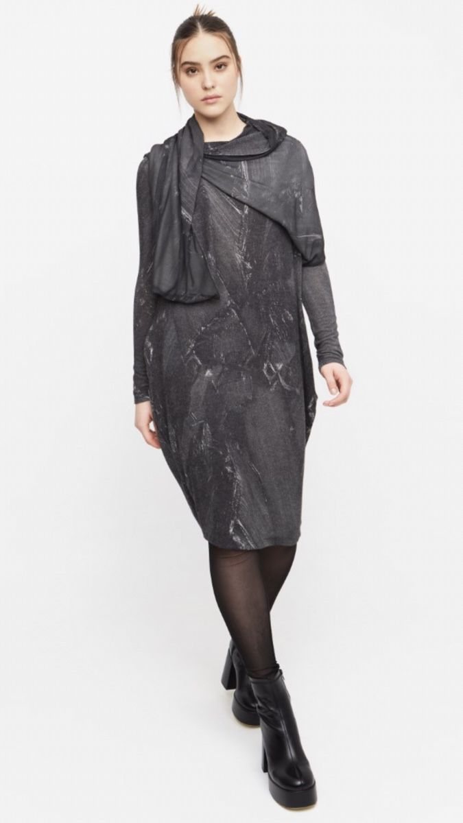 Kleider: Robe OZAI N KU, taille S, viscose, grise anthracite – Neu und originalverpackt aus Morges von sandy069 6
