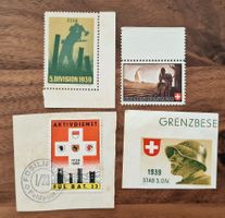 Schweizer Briefmarken Aktivdienst 1939-40, 4er Set, Top!