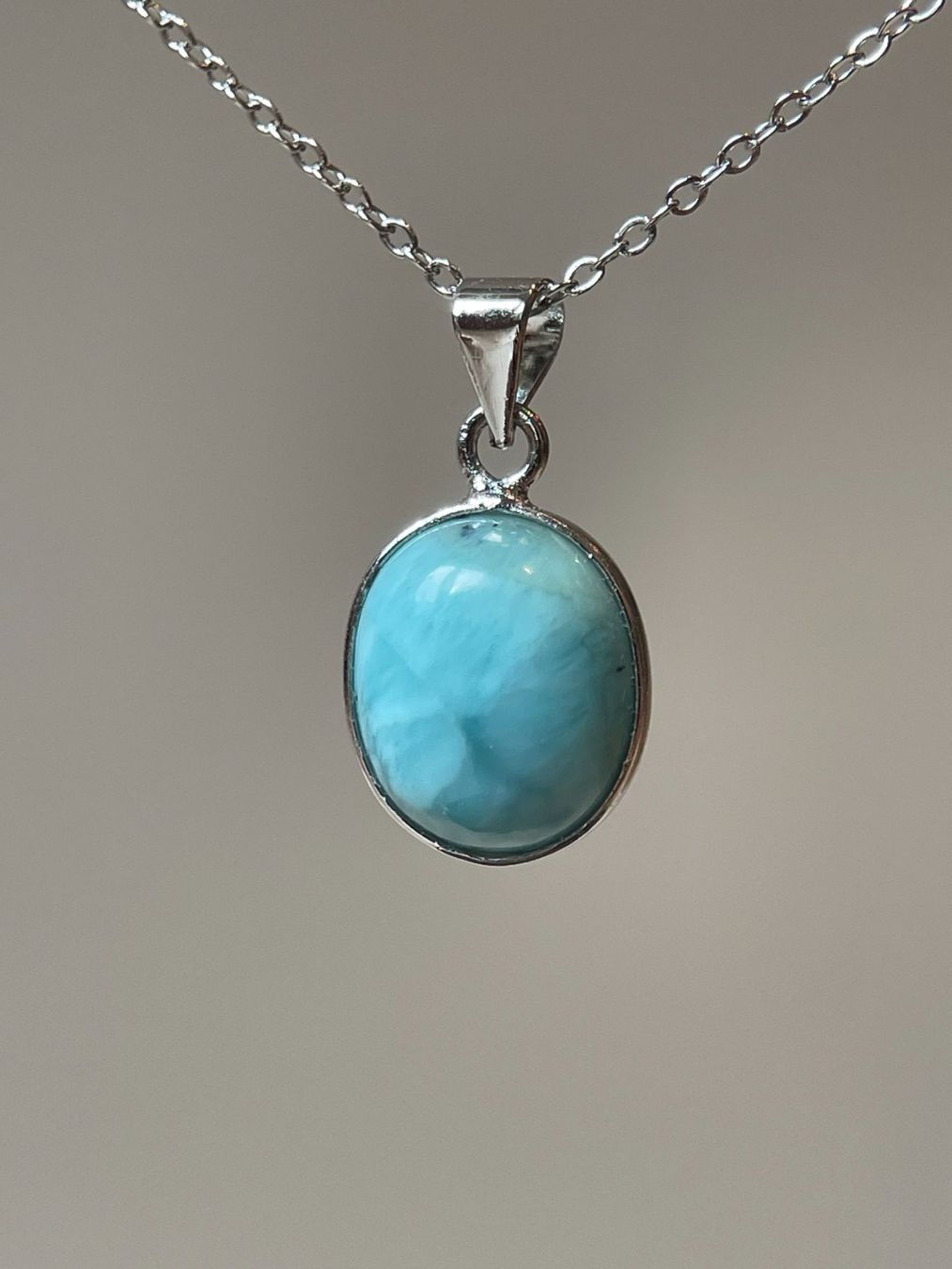 Anhänger: Larimar-Cabochon-01 – Neu und originalverpackt aus Schiers von sisikristall 3