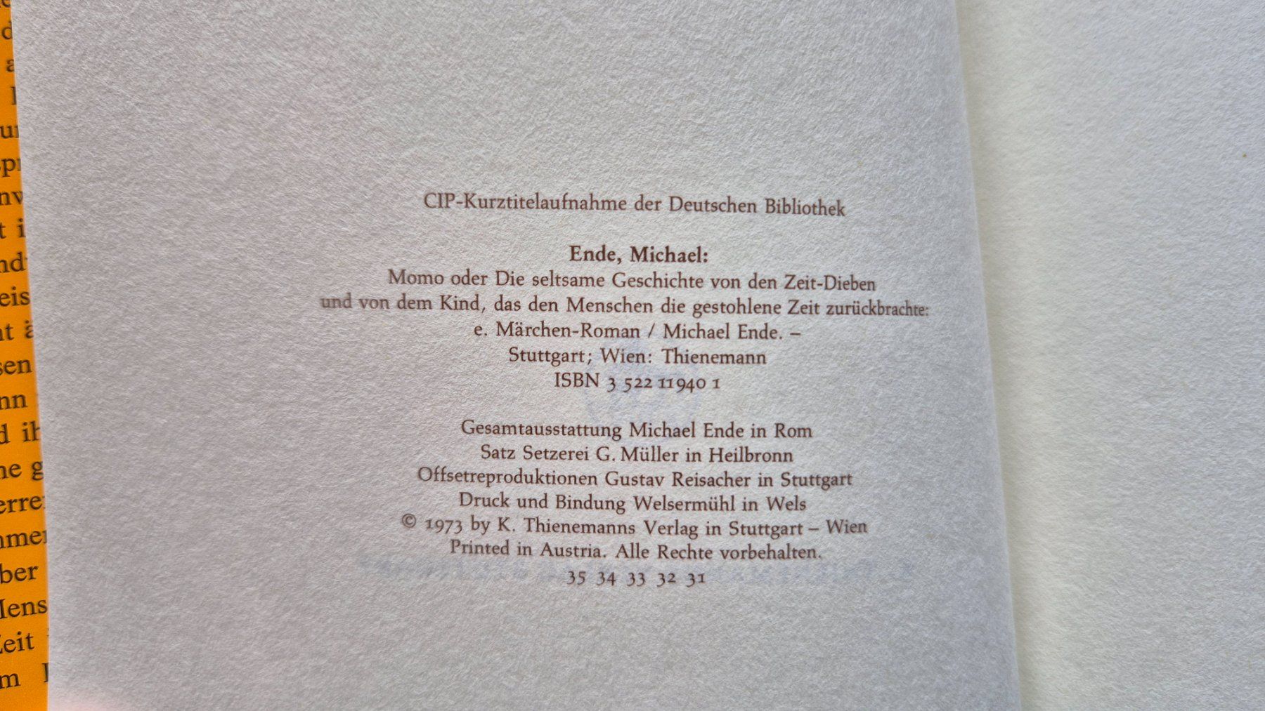 Libri: MOMO   💛🐢   von Michael Ende – Usato da Niederweningen venduto da Obson 2