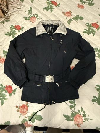 Vintag 90s Skijacke V de V Paris mit Gürtel Grösse 36