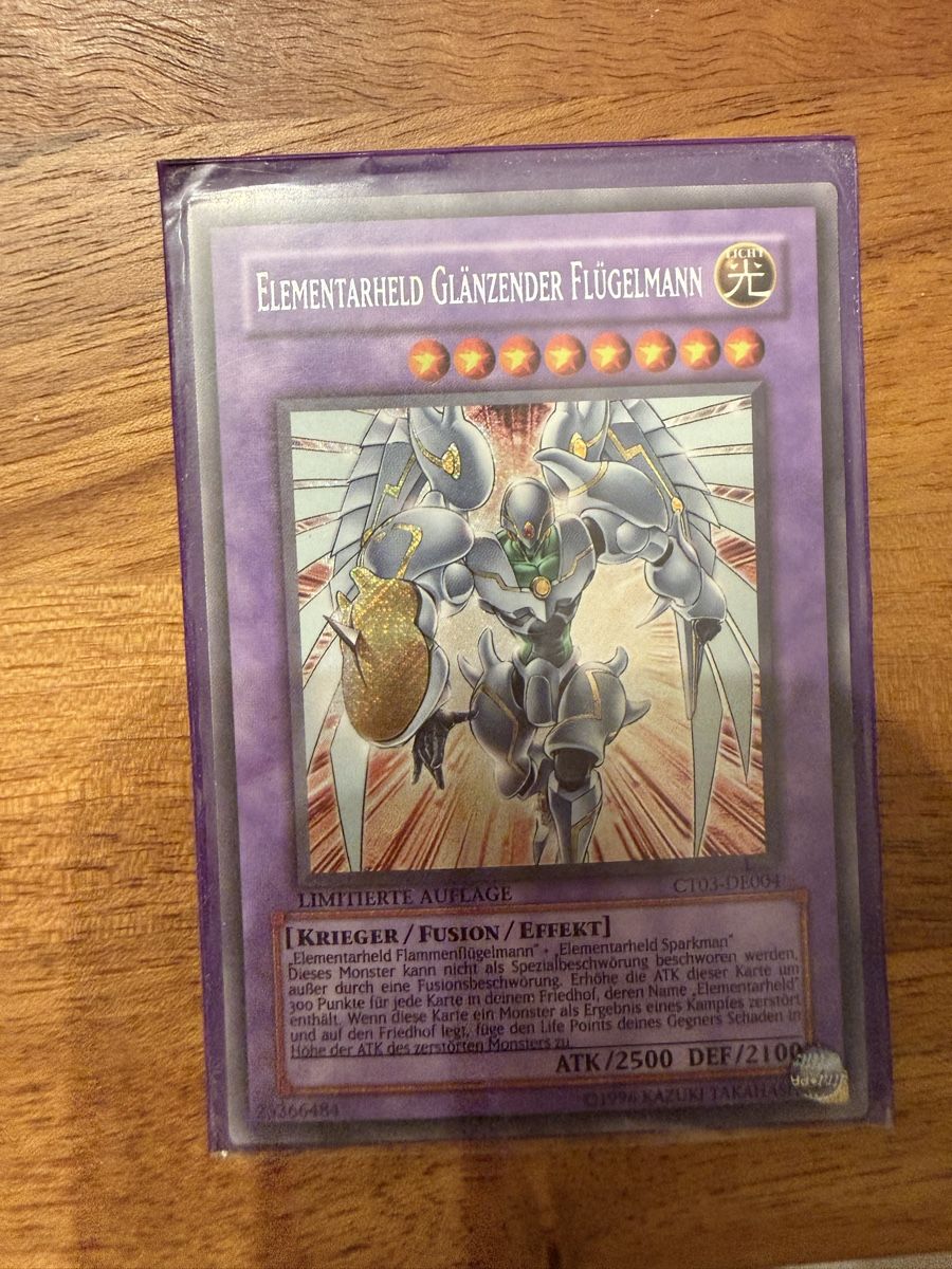 Cartoline: Seltene "Elementarheld Glänzender Flügelmann" Yu-Gi-Oh! Kart – Usato da Hirzel venduto da nic_9hn5 1