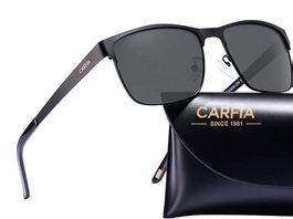 CARFIA Polarisierte Sonnenbrille mit Metallrahmen UV 400