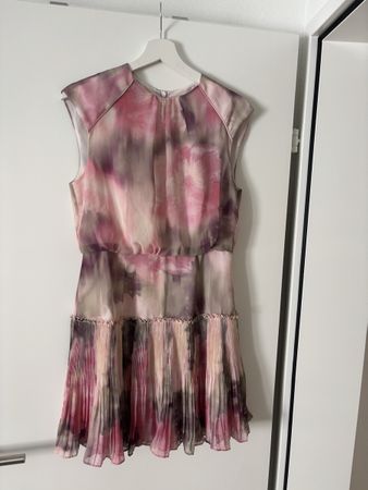 Ted Baker Kleid Blumenmuster rosa Grösse 2 sehr guter Zustan
