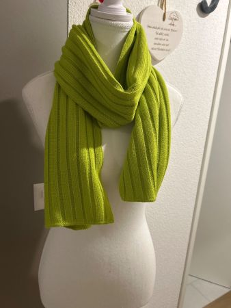 Strickschal grün von Sonia Buratti ca. 152 x 26 cm