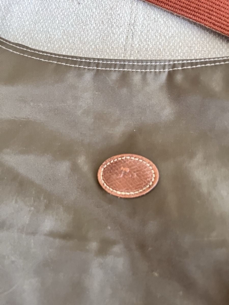 Longchamp Borse da donna: Longchamp shoulder bag khaki nylon leather used – Usato da Lausanne venduto da Danash 3