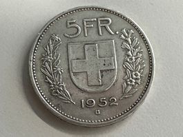 5 Fr. Silber Schweiz 1952