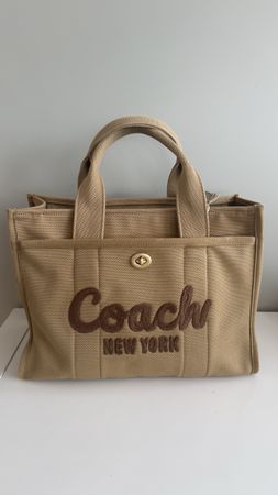 Coach Field Tote Tasche Canvas beige guter Zustand