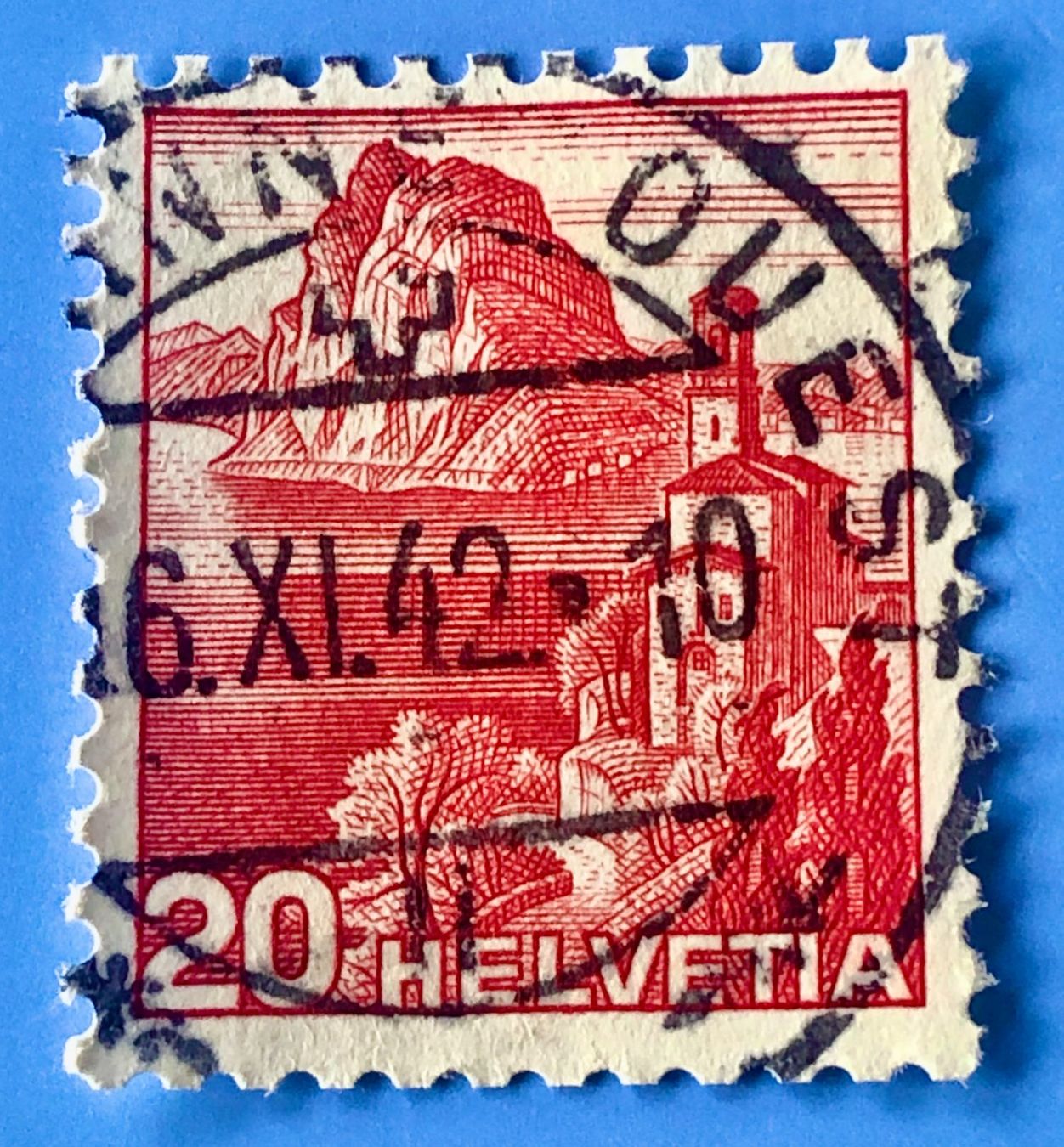 Tutti i francobolli: Nr.215 Landschaftsbilder Stempel   – Usato da Aarau venduto da Billa007
