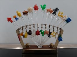 50er 60er Jahre Vintage Cocktailspiesse Ständer Partyspiesse
