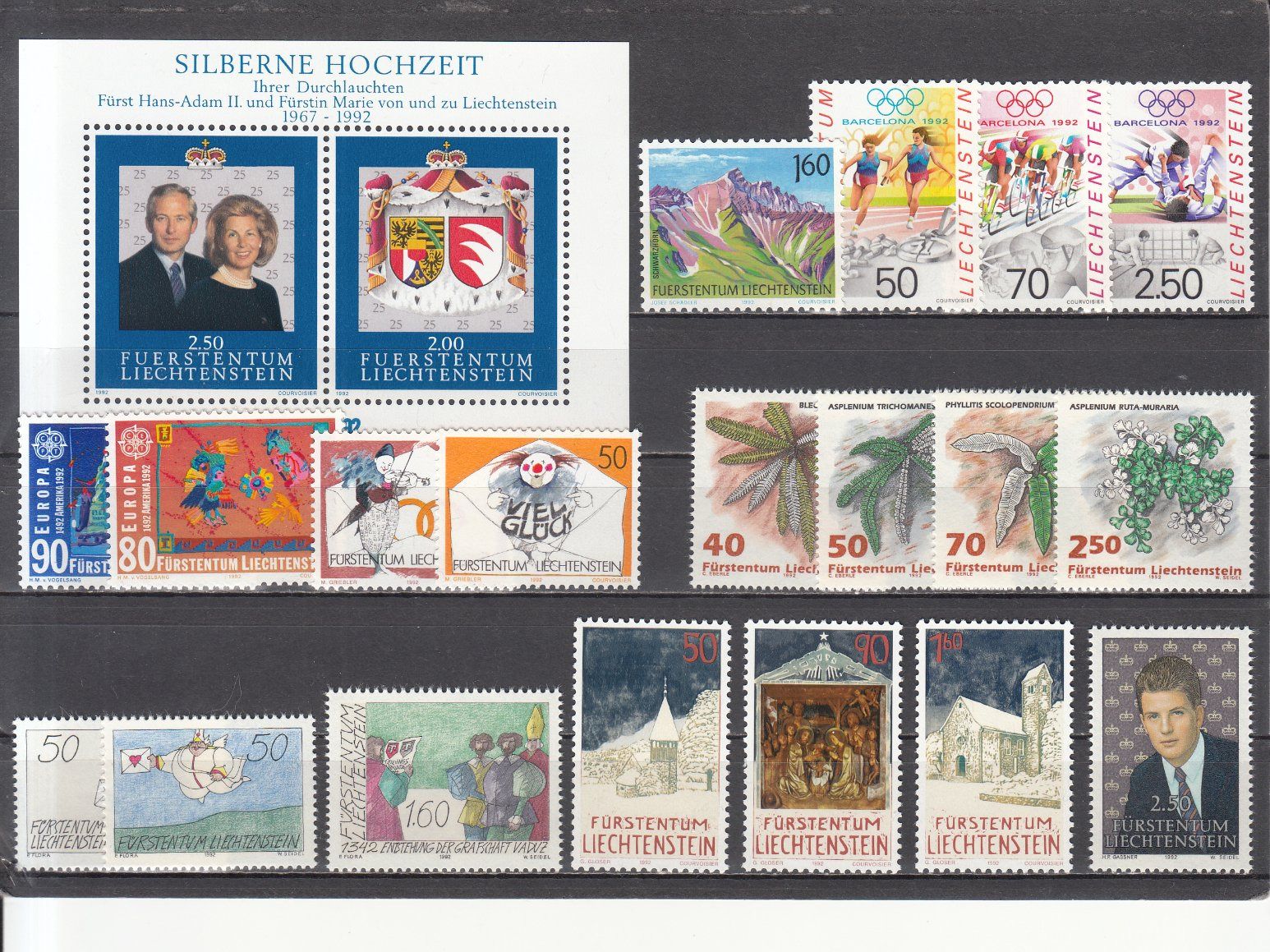 Tutti i francobolli: FL 1992 postfrisch – Usato da Bürglen TG venduto da StampGraf