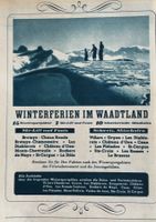 Vintage Reklame, Winterferien im Waadtland, 1945