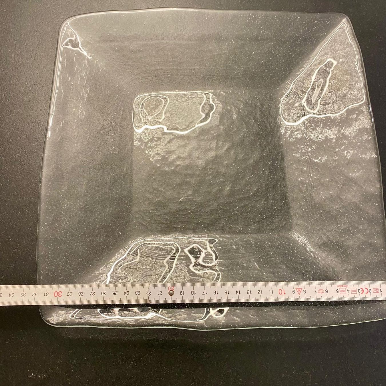 Piatti di portata: Glasplatte, Servierplatte, Dekoration, 33 x 33cm – Usato da Krauchthal venduto da MEWA01 2
