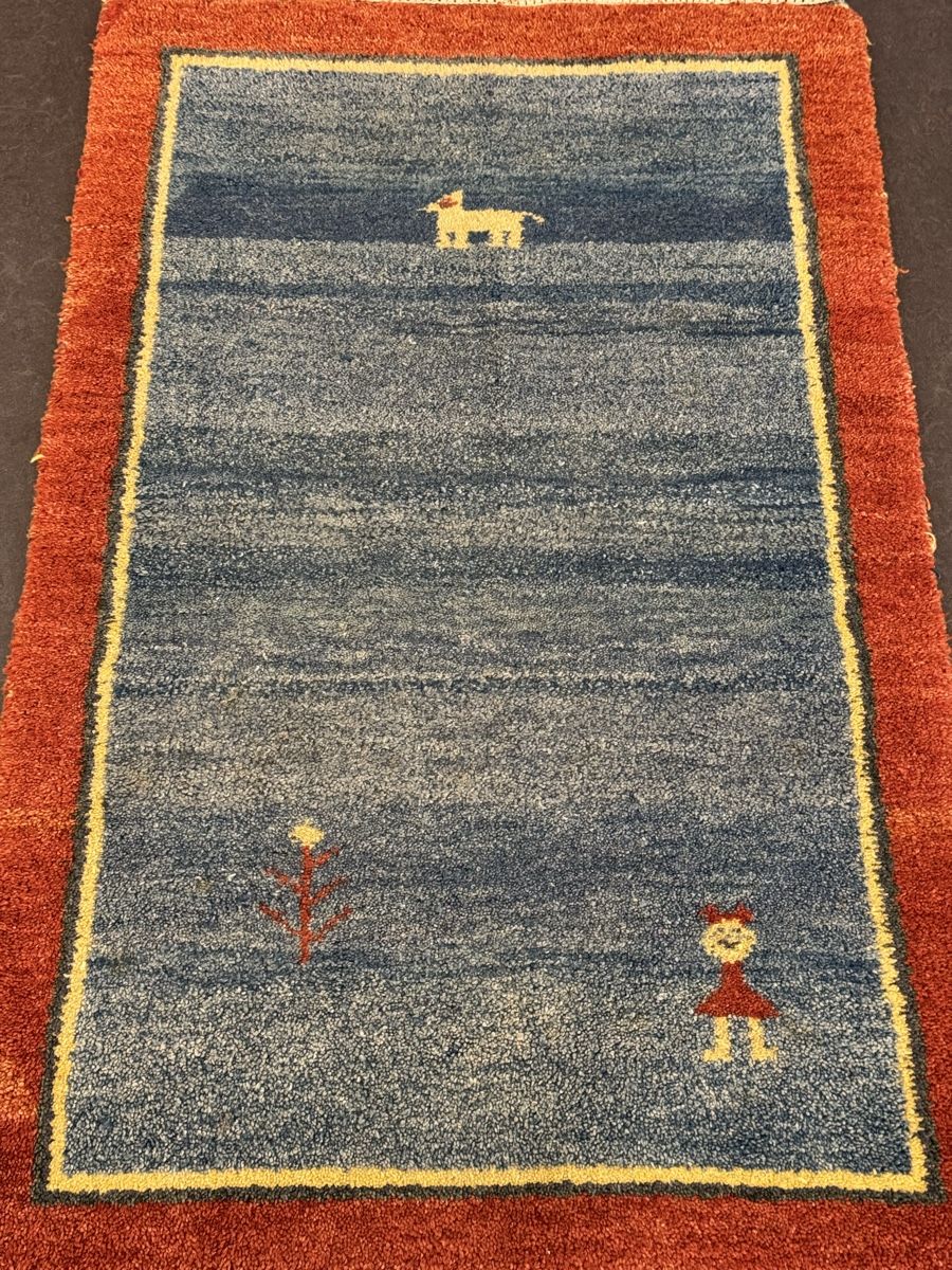 Tappeti: Gabbeh Orientteppich handgeknüpft blau  – Usato da Liestal venduto da galerie_nategh 4