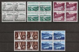 1954 : Pro Patria Serie im Viererblock, KP 180.--