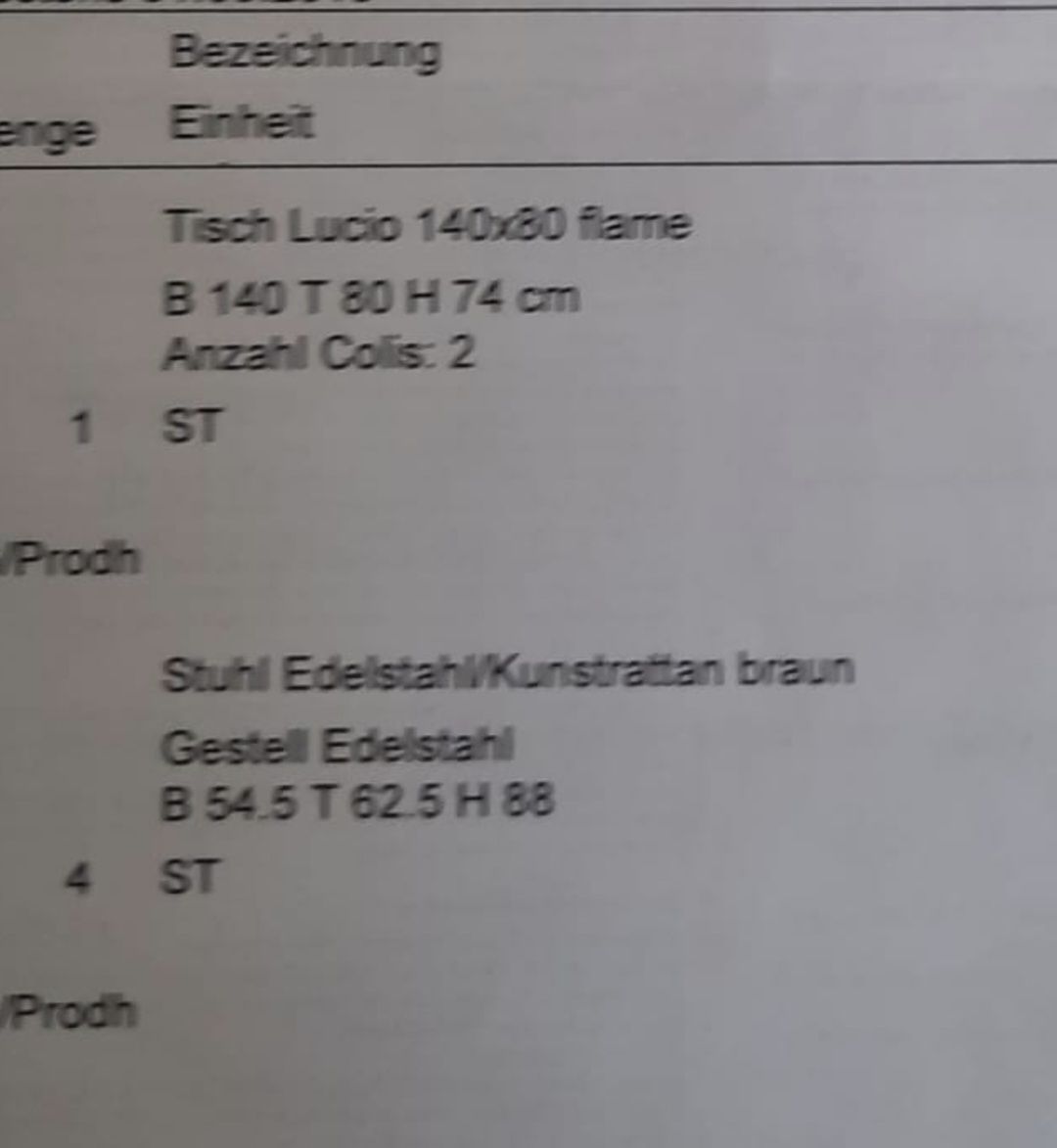 Tavoli: Tisch mit 4 Stühlen – Usato da Oftringen venduto da Suti5 4
