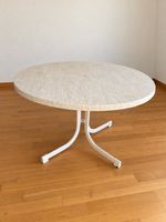 Runder Gartentisch 120cm mit Marmoroptik