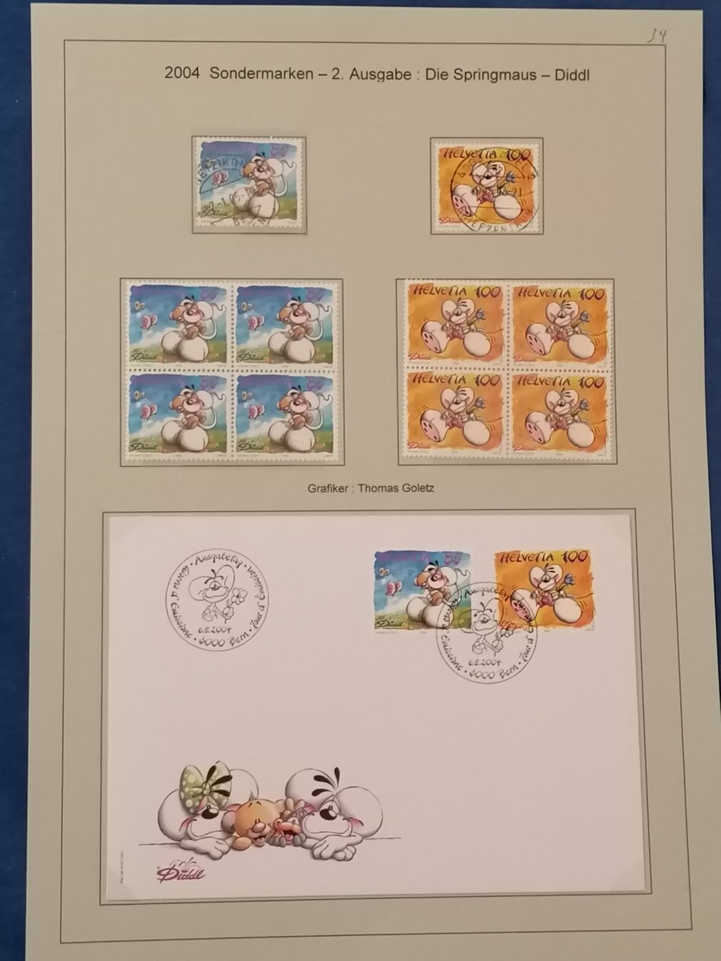 Tutti i francobolli: Sondermarken Comics von 2003, 2004, 2005 u.a.Uli Stein/Diddl – Usato da Wangen an der Aare venduto da Ute