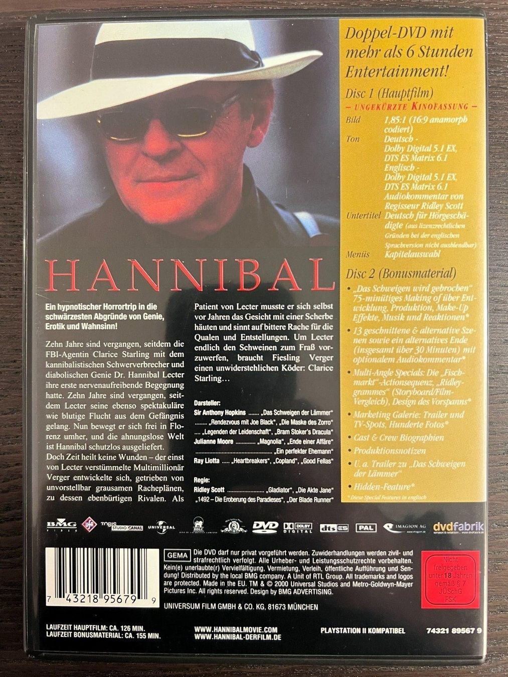 Tutti i DVDs: Hannibal – Usato da Zürich venduto da FilmFreunde 1