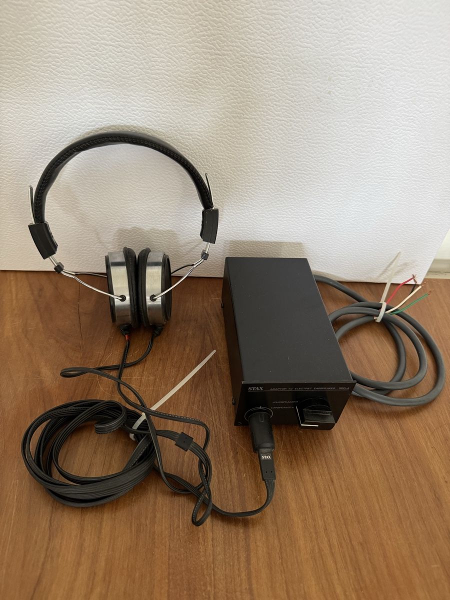 Stax Cuffie: Stax SRD-4 Adapter + Electret Ear Kopfhörer SR-40 – Usato da Zürich venduto da Nobs1
