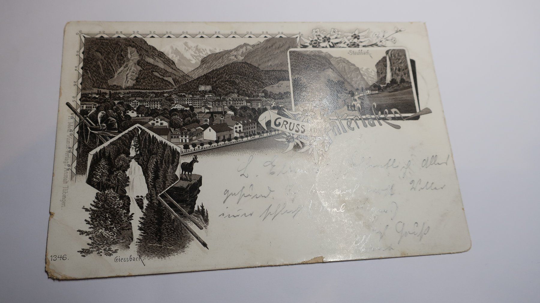 Cartoline postali: Gruss aus Interlaken 1898 – Usato da Cormoret venduto da Pascalll2001 1