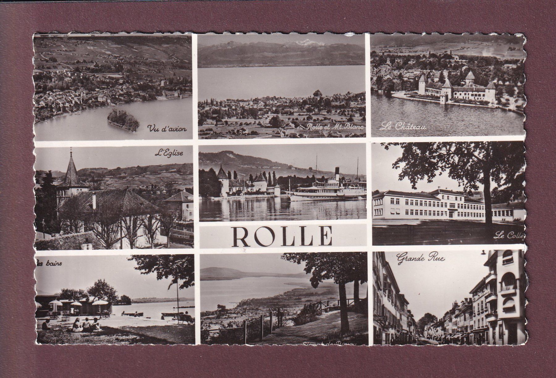 Ansichtskarten: ROLLE - 9 images - 1964 – Gebraucht aus Pully von nicecards