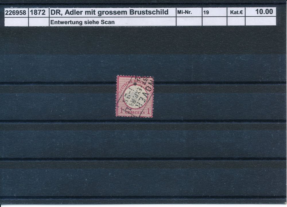 1872 DR, Adler mit grossem Brustschild Kaufen auf Ricardo