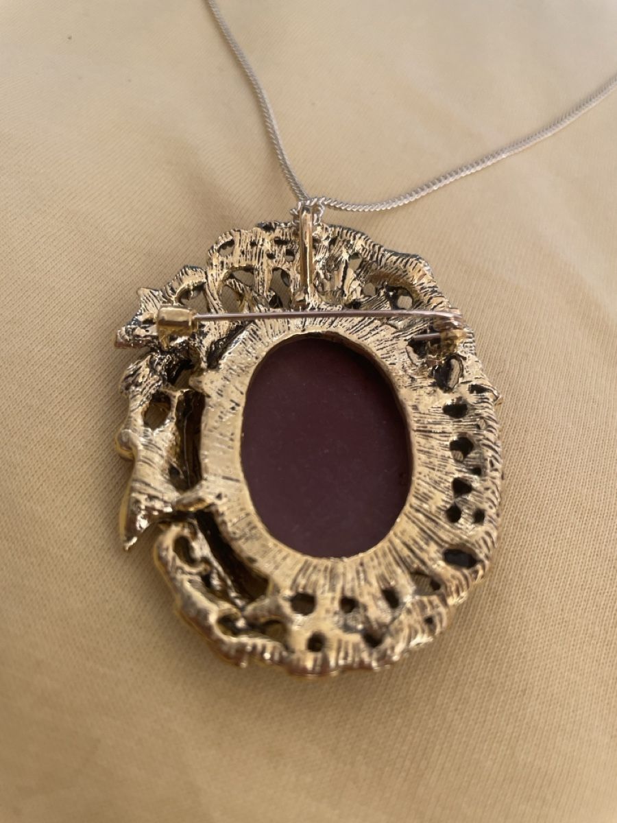 Catenine: Vintage cameo Brosche-Kette – Nuovo (secondo la descrizione) da Düdingen venduto da Saaaaem 2