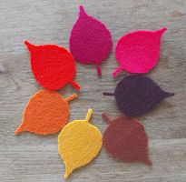 10 Stück Filz Blätter 7.7*4.7 cm Felt Leaves