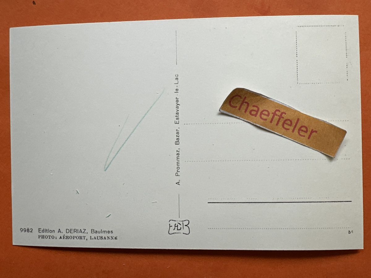 Cartoline postali: Estevayer-Le-Lac. Vue aérienne – Usato da Zürich venduto da Chaeffeler 1