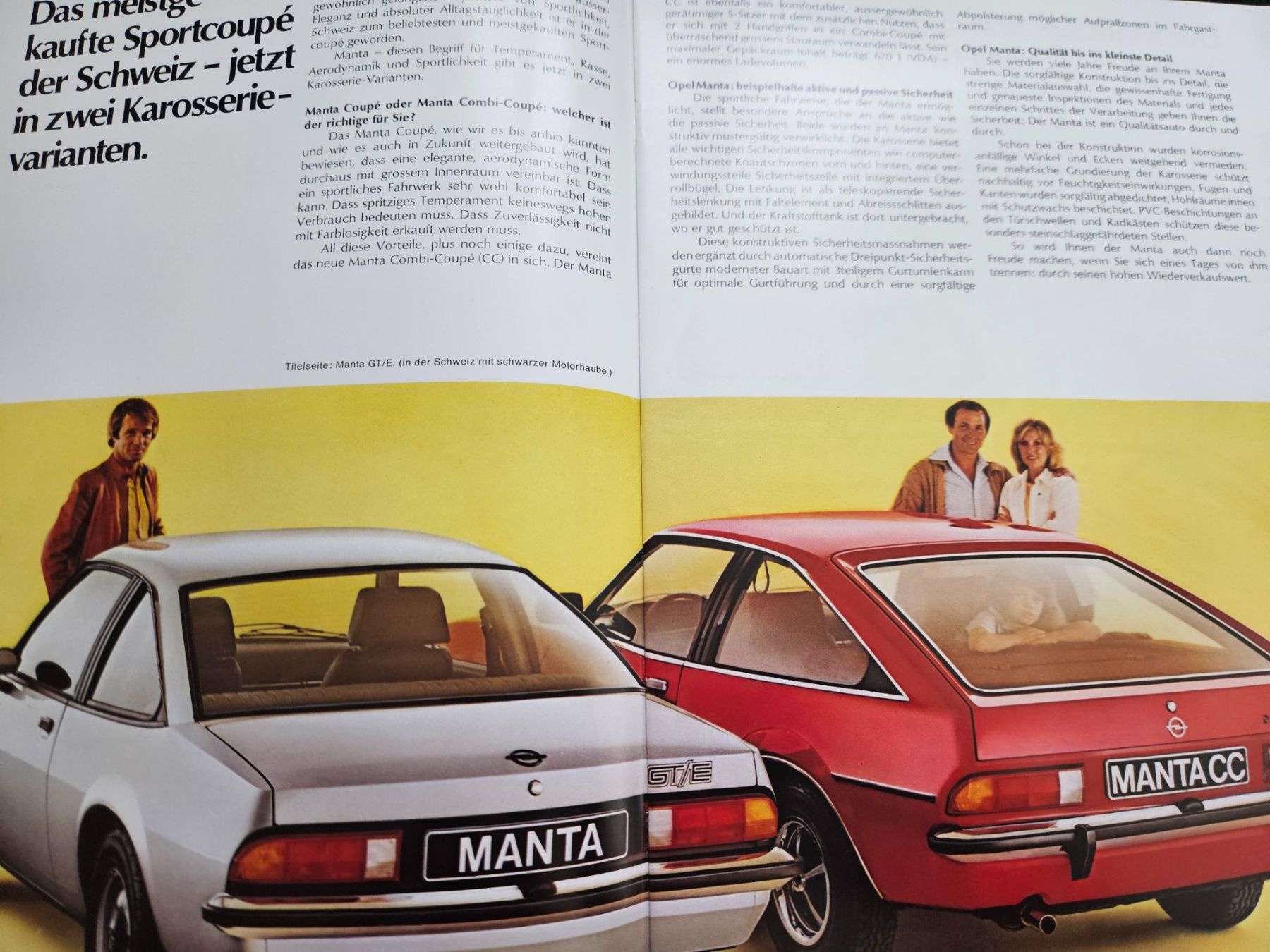 Opel Documenti: Opel Manta Prospekt 1978 xx – Usato da Flawil venduto da sr1_f6st 1