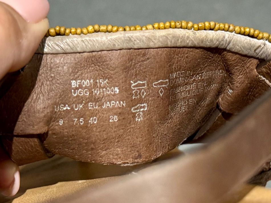 Ledersandalen UGG Verona Serape Beads Gr. 40 Braun (Gebraucht) in ...