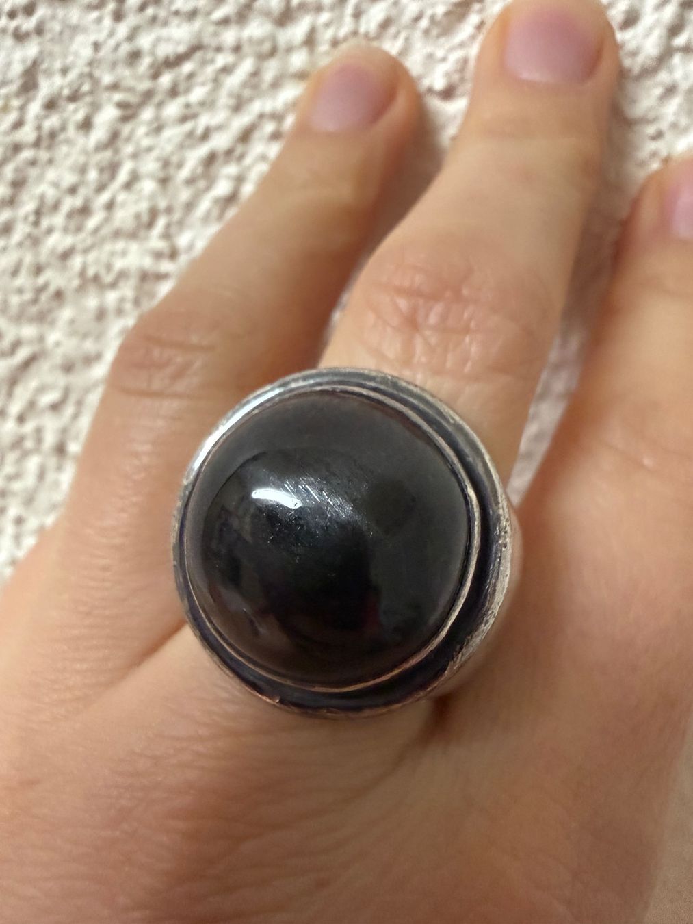 Anelli: Massiver Silber Ring mit Obsidian 925 – Usato da Spiegel b. Bern venduto da Rogger72 4