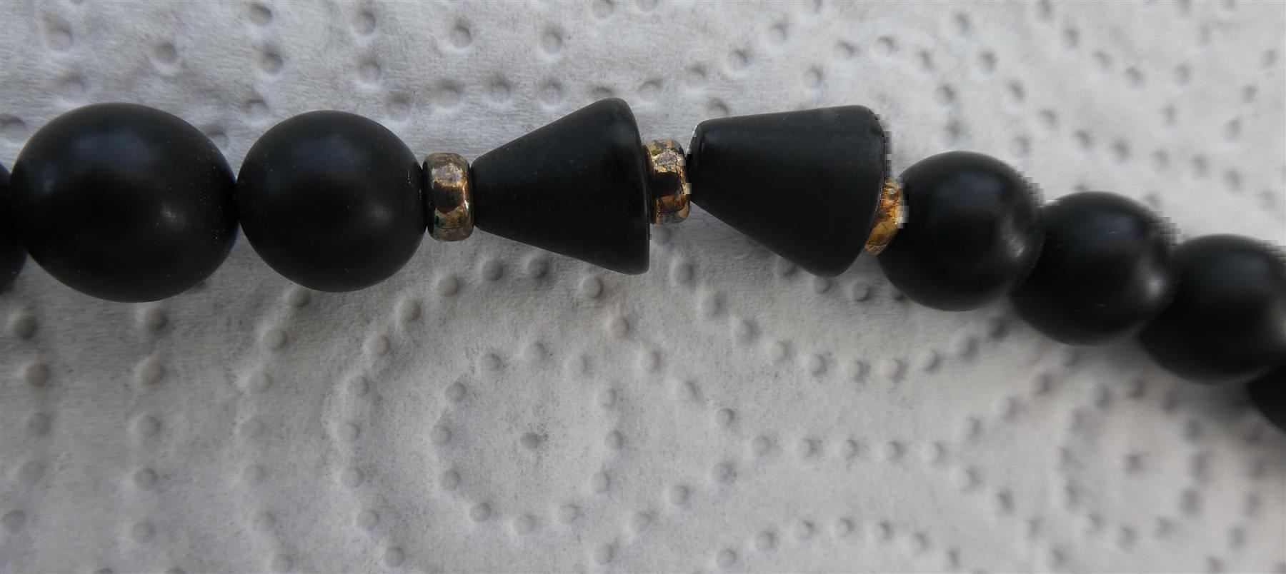 Onyx Catenine: Halskette Onyx matt schwarz Edelstein – Usato da Frauenfeld venduto da dhour 5
