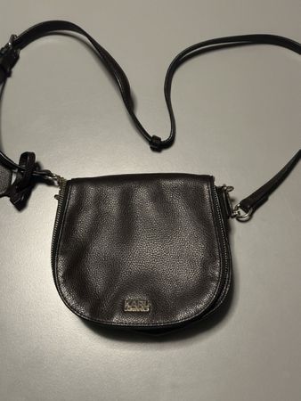 Sac bandoulière Karl Lagerfeld en cuir véritable, brun
