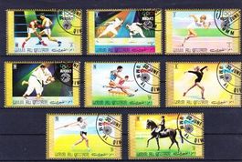 Série 8 timbres UAE  _ Umm al KIWAIN - 1971 (2) - Obl.