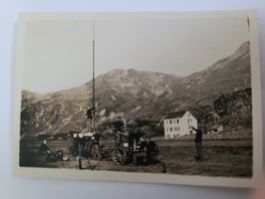 Alte Fotografie Militär Flugabwehr Kanone 1930er  R35