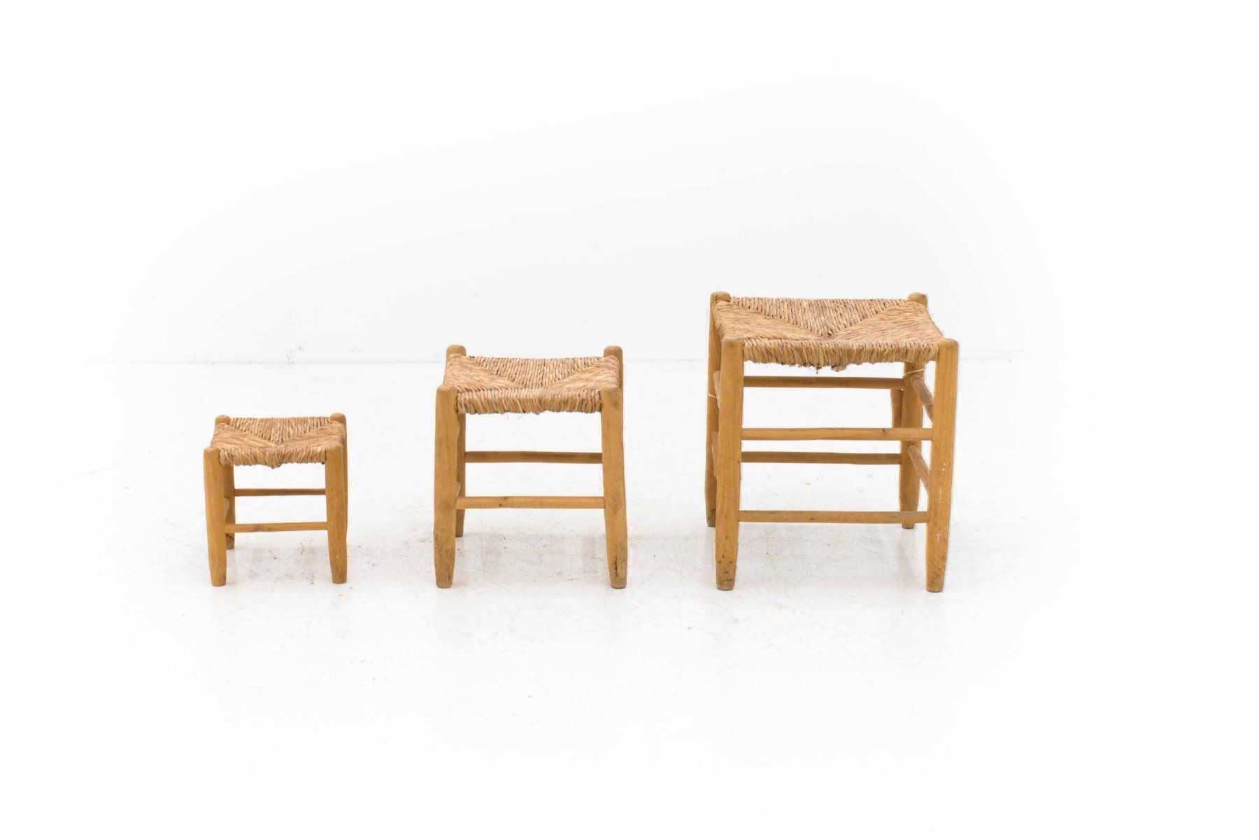 Sgabelli: Stapel Bast Hocker Set 1960er – Usato da Zürich venduto da STUZH38 2