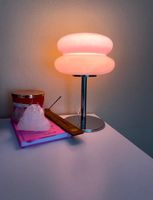 Glass Table Lamp Pink Double Layer New