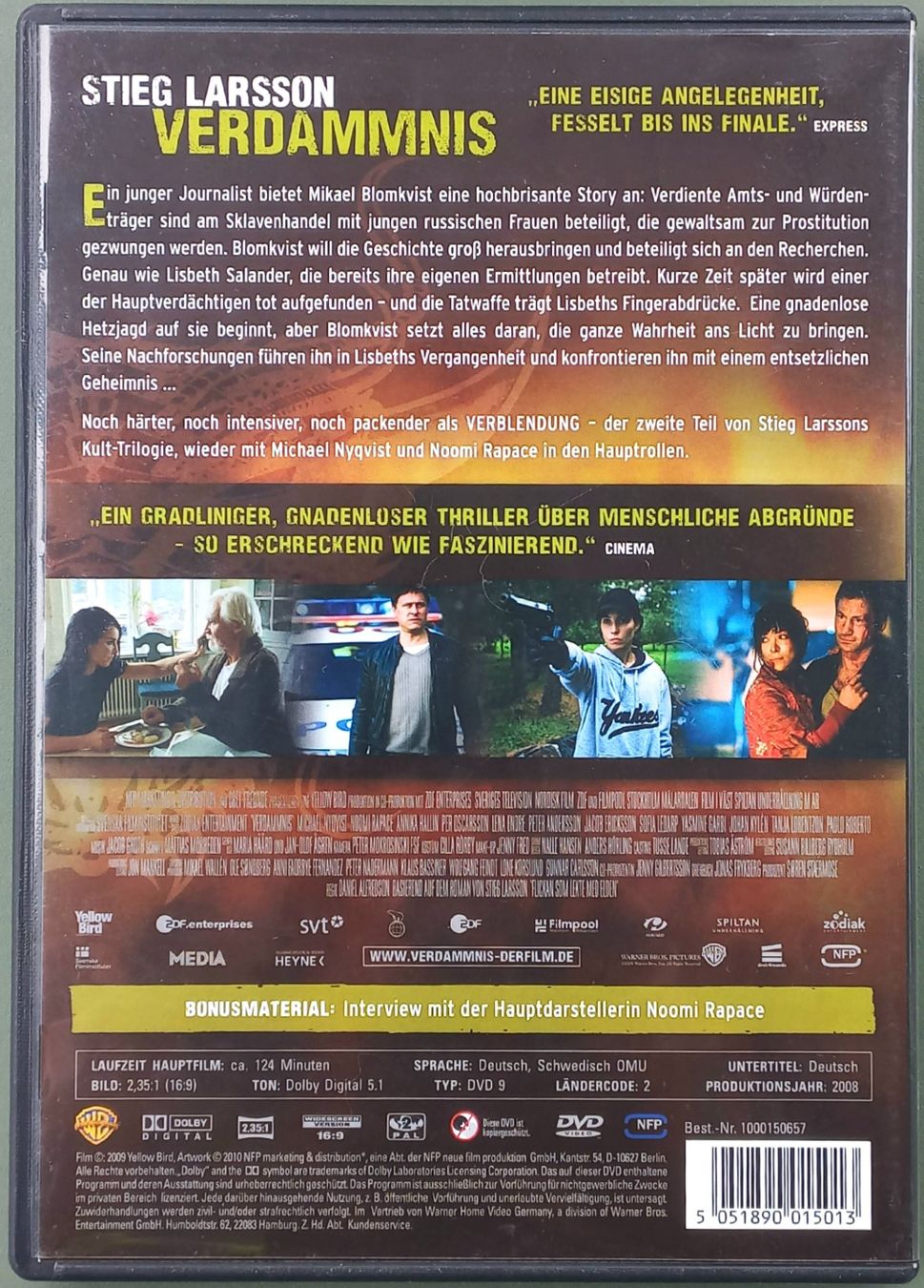 Alle DVDs: DVD D/Schwedisch - Stieg Larson - Verdammnis – Gebraucht aus Niederuzwil von lubimaja 1